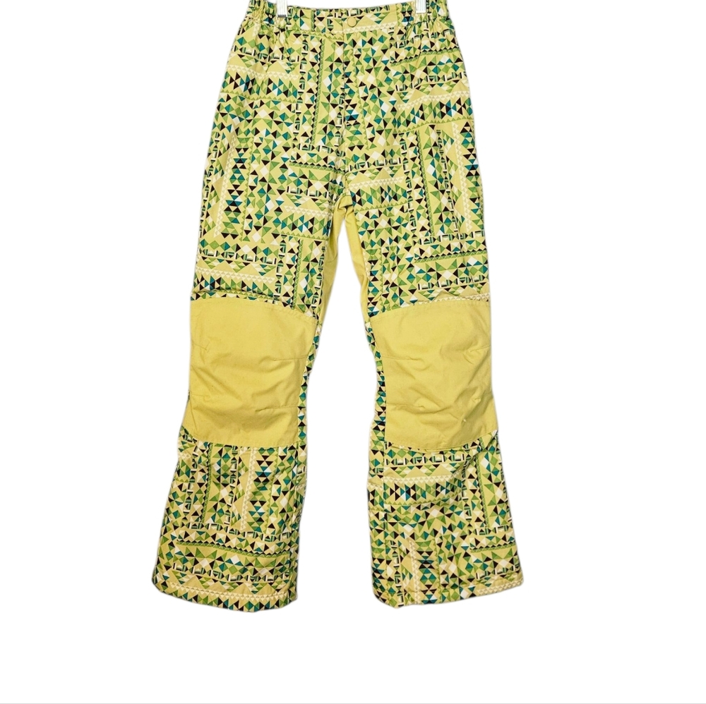 Land's End Girl's Ski Colorful Patterned Pants Size 14